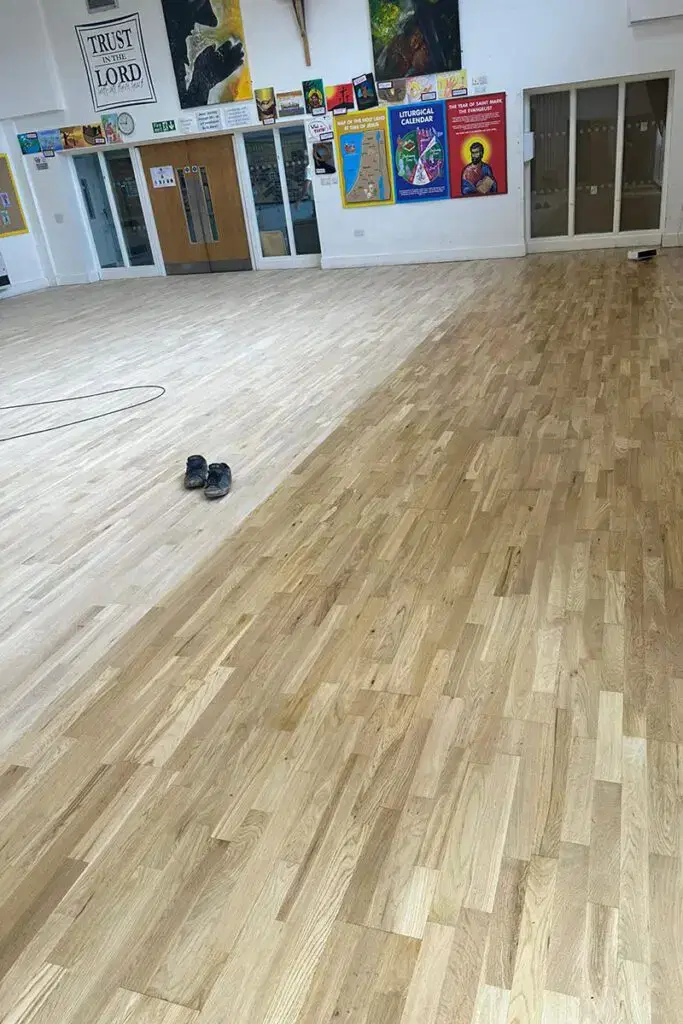 Floor Transformation at St Marys RC Primary School | Floor Sanding Services NW